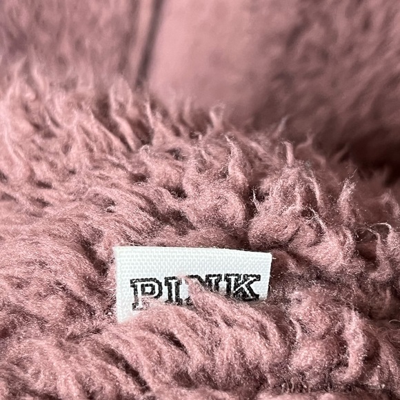 PINK Victoria’s Secret Sherpa Teddy Bear Hooded Jacket. Sz is XS - Picture 7 of 10